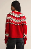 Z Supply Adornment Sweater- Festive Red-Hand In Pocket