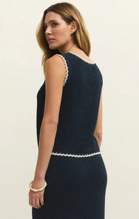 Z Supply Yessenia Tank- Eclipse-Hand In Pocket