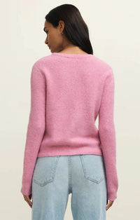 Z Supply Medina Cardigan - Pink Crush-Hand In Pocket