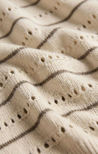 Z Supply Darby Stripe Sweater - Sandstone-Hand In Pocket