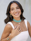Marina Layers Turquoise Necklace: Turquoise and Freshwater Pearl / One Size-Hand In Pocket