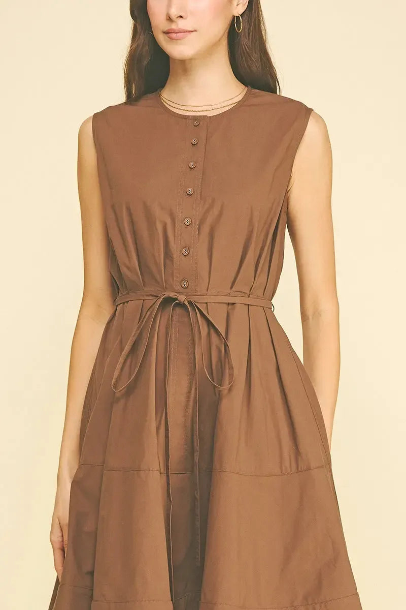 Nora Dress - Chocolate-Hand In Pocket