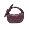Lizbeth Woven Knot Clutch- Merlot-Hand In Pocket