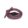 Lizbeth Woven Knot Clutch- Merlot-Hand In Pocket