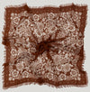 Oversize Fringe Bandana - Blossom in Cocoa-Hand In Pocket