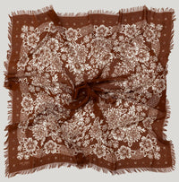 Oversize Fringe Bandana - Blossom in Cocoa-Hand In Pocket