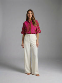 Marlowe Shirt - Rosewood Stripes-Hand In Pocket
