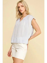 Palmer Top - Steel Blue-Hand In Pocket