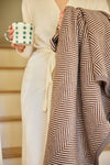 Harborview Herringbone Chocolate Blanket: Original