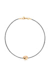 Polished Pebble Leather Pendant Necklace: 18k Gold Plated / One Size-Hand In Pocket