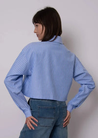 RD Style Ayama Shirt - Riviera Azure-Hand In Pocket