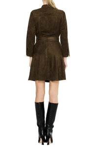 Ciebon Kerrie Mini Dress - Olive-Hand In Pocket