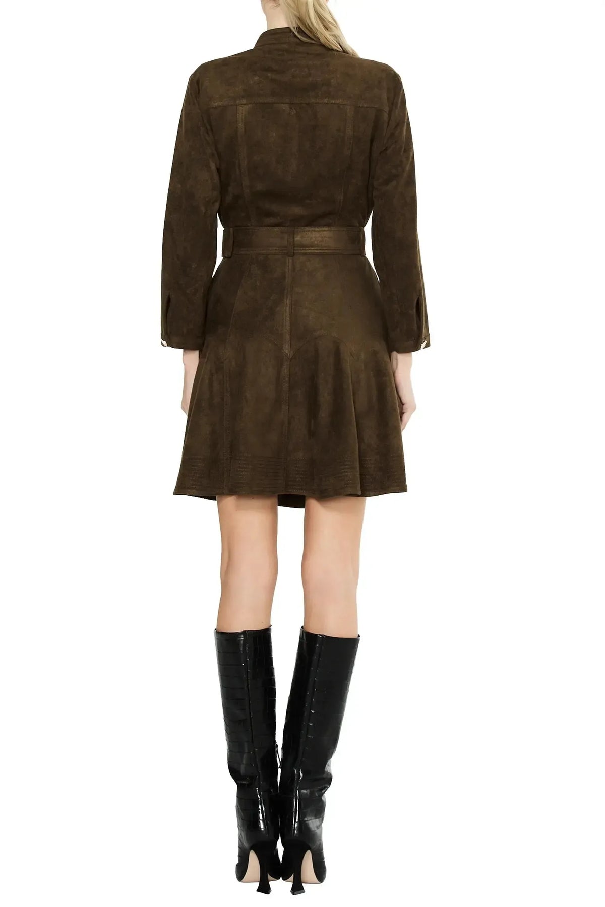 Ciebon Kerrie Mini Dress - Olive-Hand In Pocket