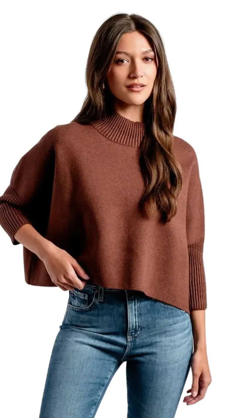 Kerisma Aja Sweater - Heather Brown-Hand In Pocket