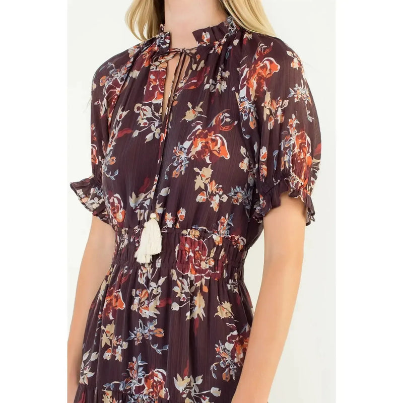 THML Elora Floral Maxi Dress-Hand In Pocket