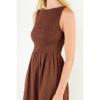 THML Madeline Dress - Brown-Hand In Pocket