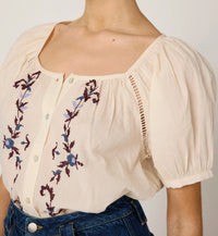 Cleobella Adeline Blouse-Ivory