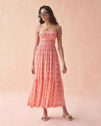 Omika Adley Maxi Dress - Lara Flamingo-Hand In Pocket