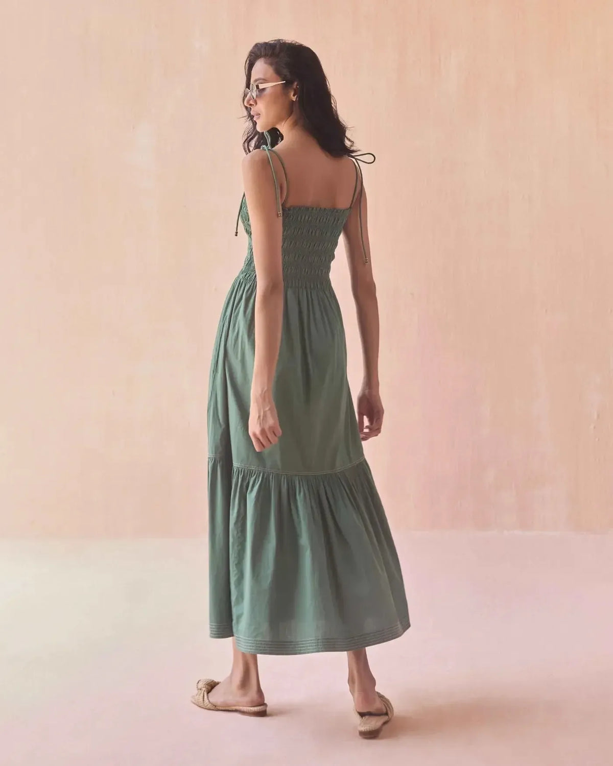 Omika Adley Maxi Dress - Solid Palm-Hand In Pocket