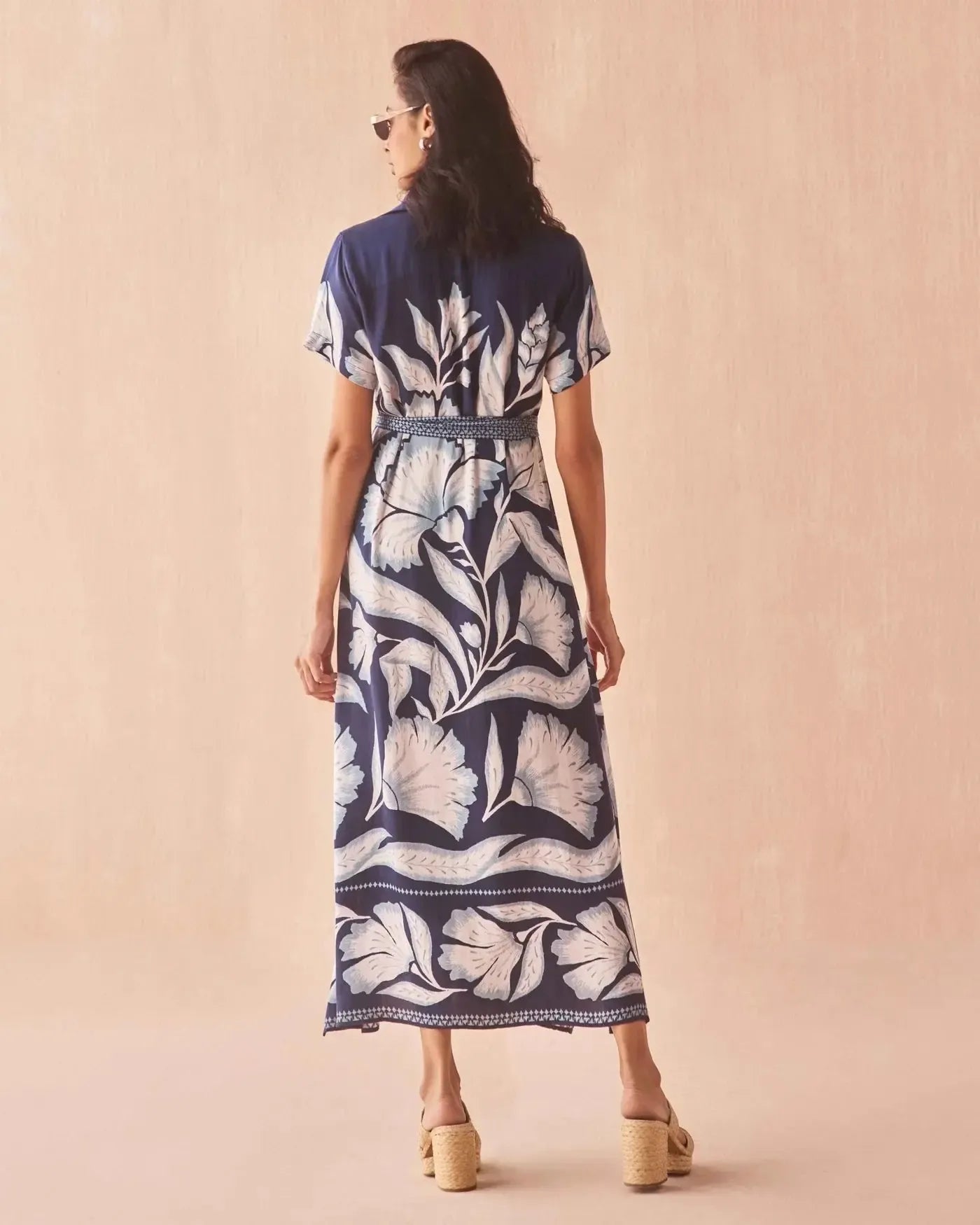 Omika Amira Shirtdress - Adelaide Mariner-Hand In Pocket