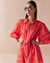 Omika Aria Mini Dress- Vani Papaya