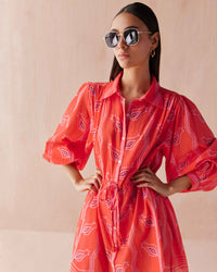 Omika Aria Mini Dress- Vani Papaya