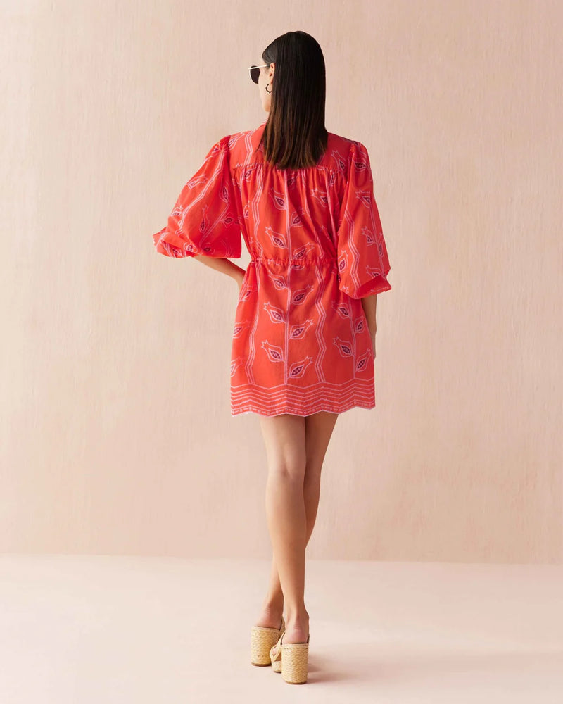 Omika Aria Mini Dress- Vani Papaya