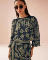 Omika Ayla Blouse- Alexia Onyx-Hand In Pocket