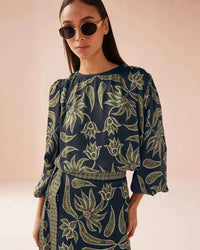 Omika Ayla Blouse- Alexia Onyx-Hand In Pocket