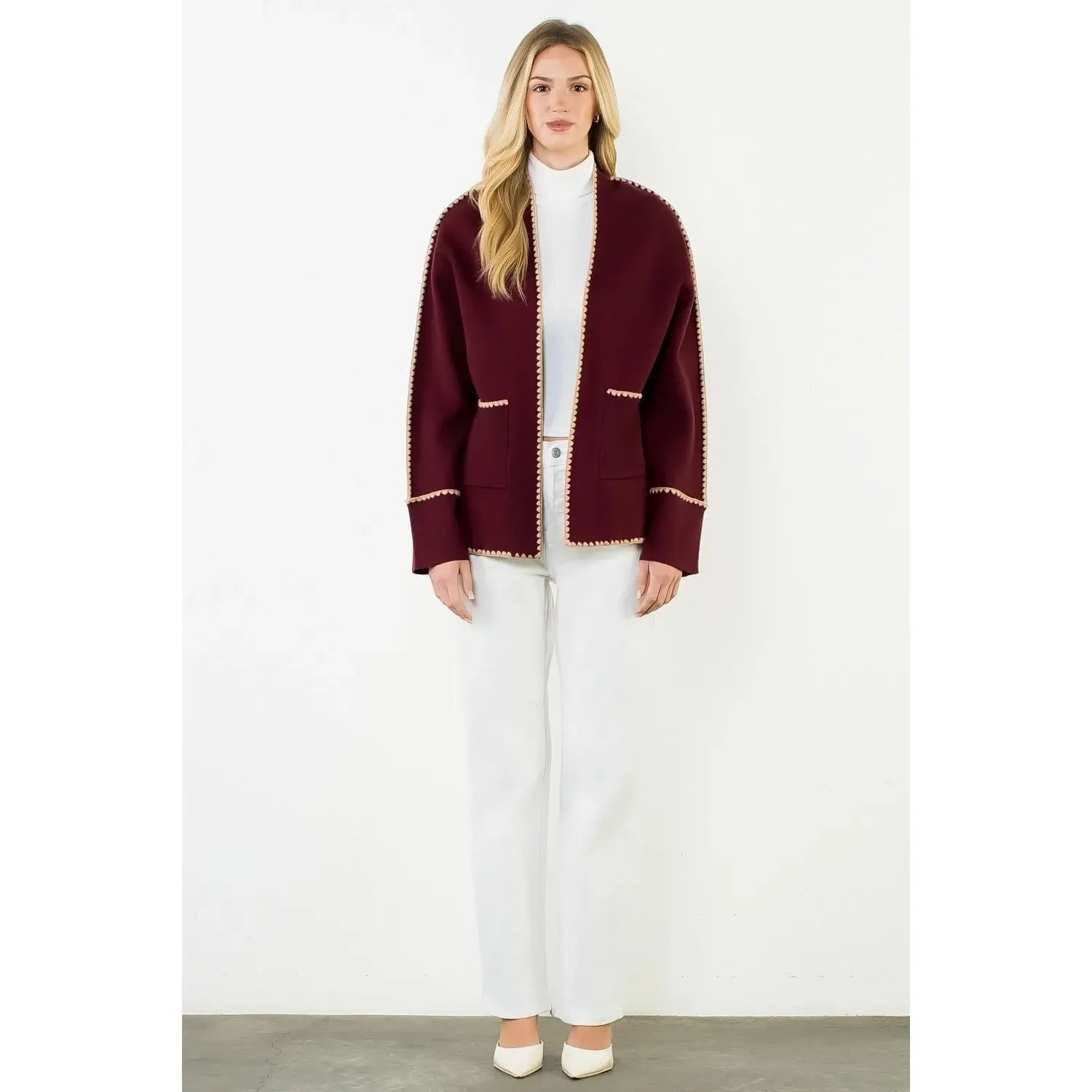 THML Annabelle Cardigan - Burgundy
