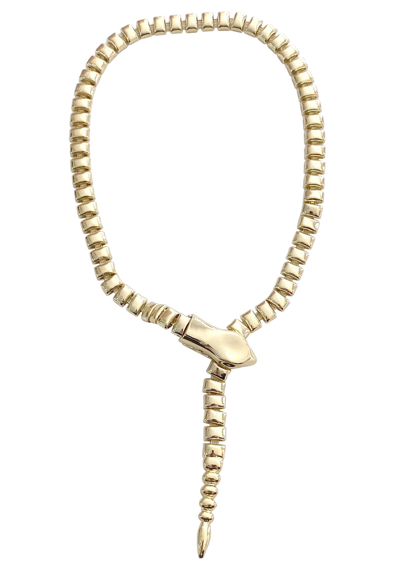 Snake Neclace: Gold-Hand In Pocket
