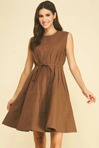 Nora Dress - Chocolate-Hand In Pocket