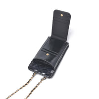 Brianna Cell Phone Crossbody - Polished Black-Hand In Pocket