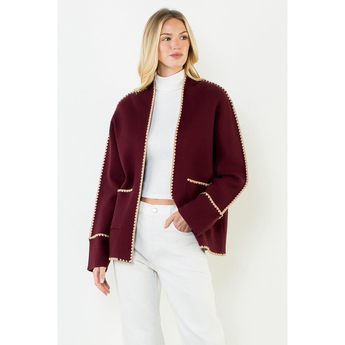 THML Annabelle Cardigan - Burgundy