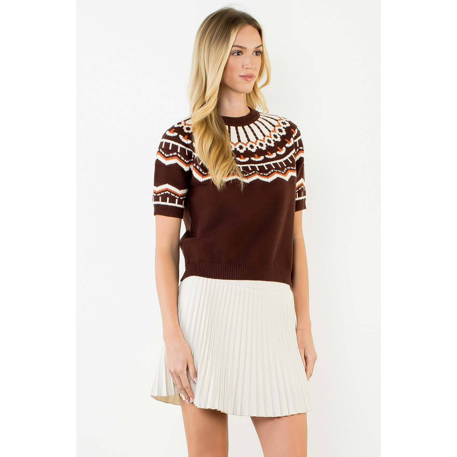 THML Margo Sweater - Cinnamon-Hand In Pocket