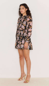MINKPINK Willow Belted Mini Dress- Floral-Hand In Pocket