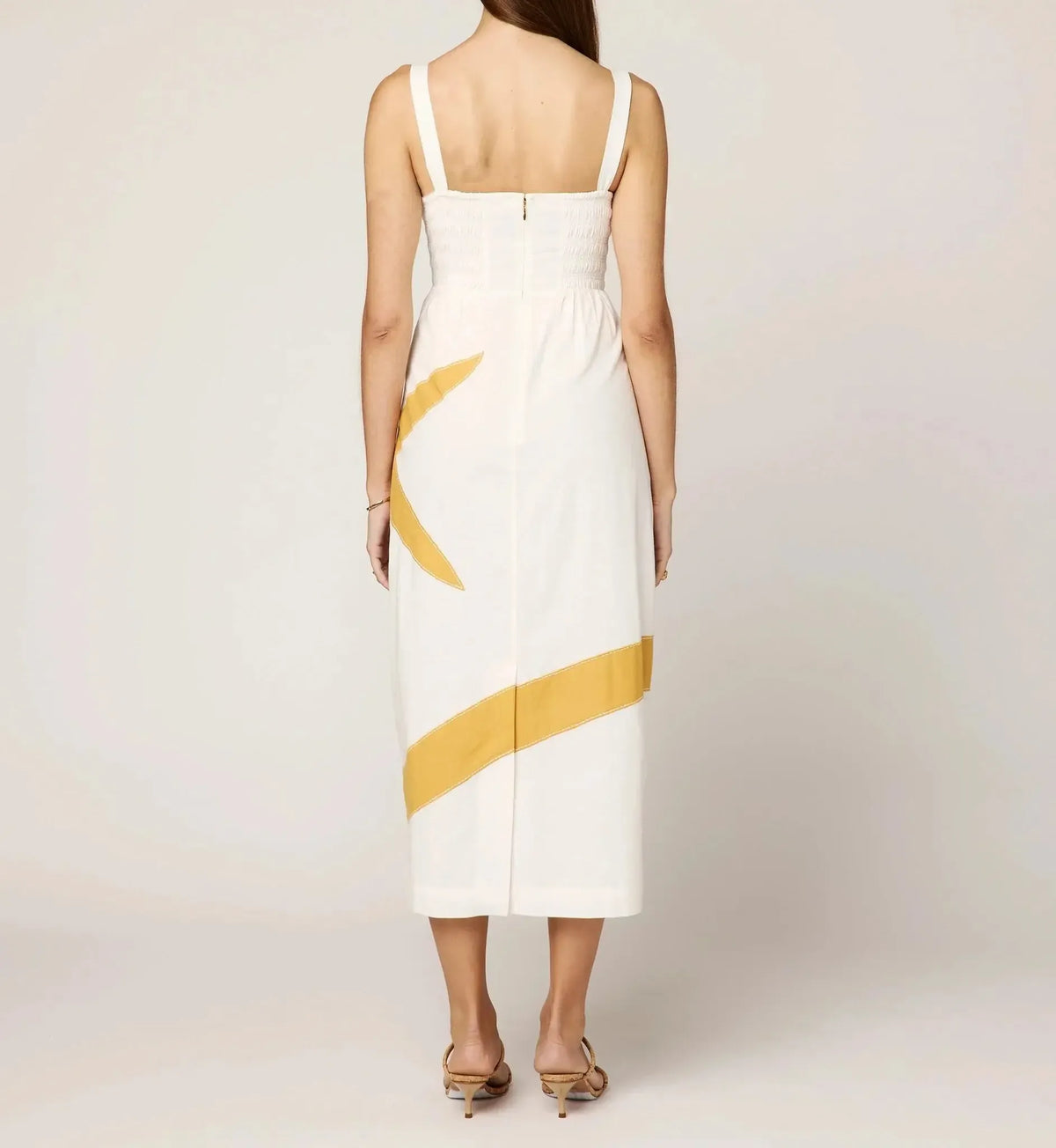 Cleobella Brie Midi Dress- Ivory-Hand In Pocket