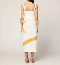 Cleobella Brie Midi Dress- Ivory-Hand In Pocket