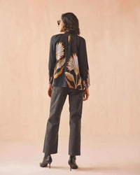 Omika Brooke Blouse - Mattia Obsidian-Hand In Pocket