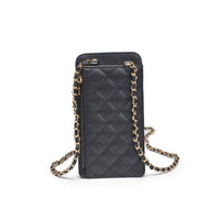 Brianna Cell Phone Crossbody: Black-Hand In Pocket