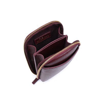 Karen Cell Phone Crossbody: Burgundy-Hand In Pocket