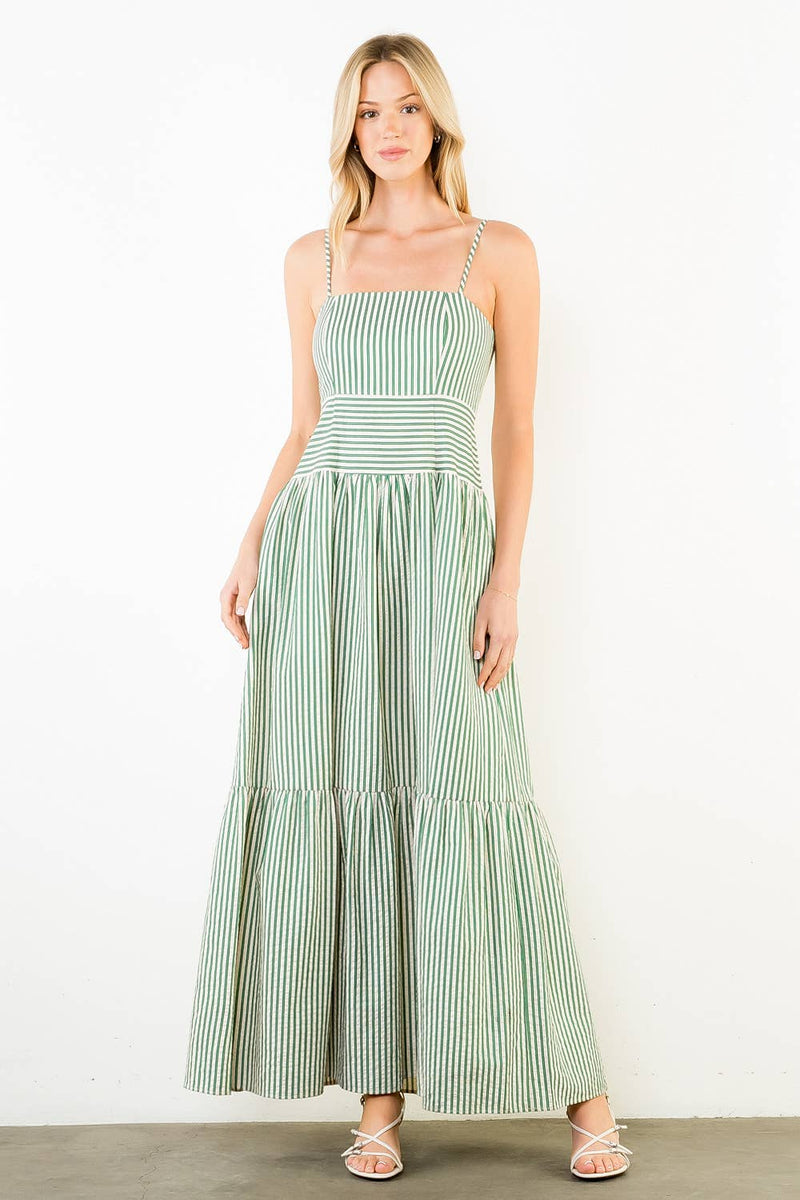 THML Maisie Dress - Green-Hand In Pocket