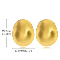 Vanessa Oval Statement Earring - Gold