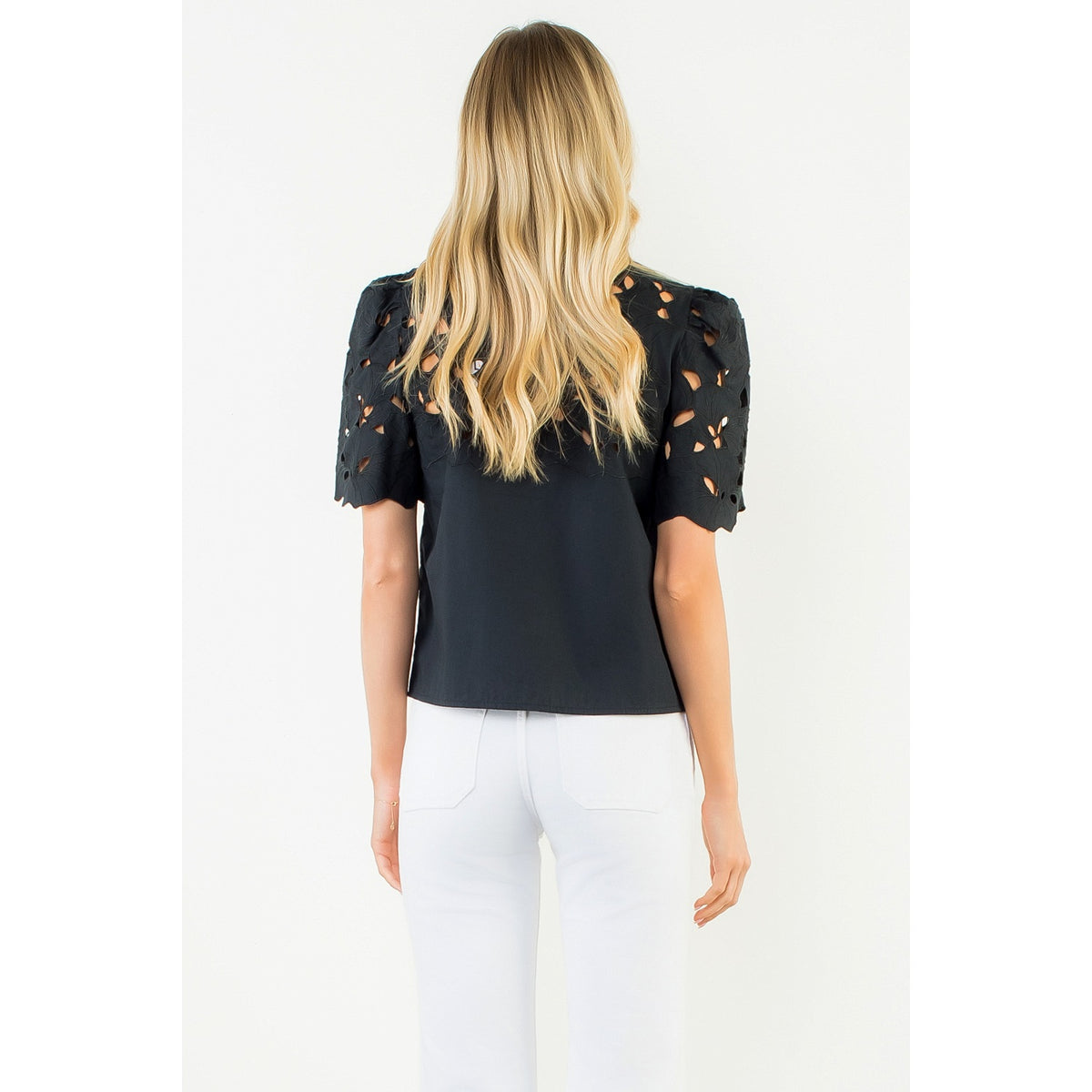 THML Tatum Top - Black-Hand In Pocket