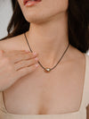 Polished Pebble Leather Pendant Necklace: 18k Gold Plated / One Size-Hand In Pocket