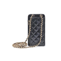 Brianna Cell Phone Crossbody - Polished Black-Hand In Pocket