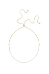 Clear Crystal Tennis Necklace with 18k Gold Plating / One Size