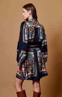 Cleobella Charisma Mini Dress - Black Floral Anise Print