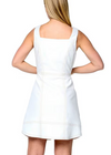 Ciebon Alanni Scalloped Front Mini Dress- White-Hand In Pocket