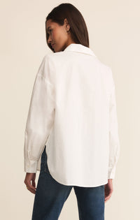 Z Supply Elevated Poplin Shirt-White